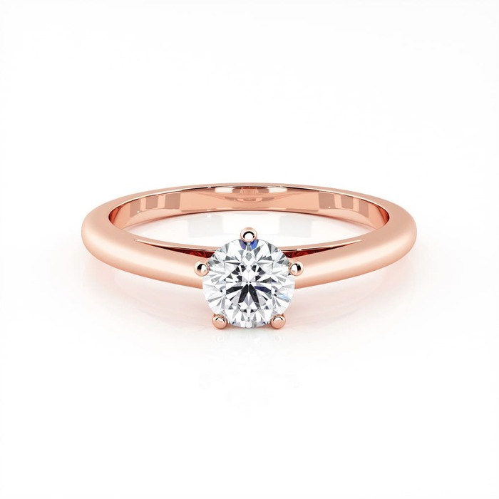 achat Solitaire  Classique  Diamant Or Rose 5 Griffes Classic