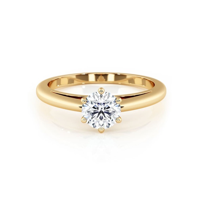 achat Solitaire  Classique  Diamant Or Jaune 6 Griffes Classic