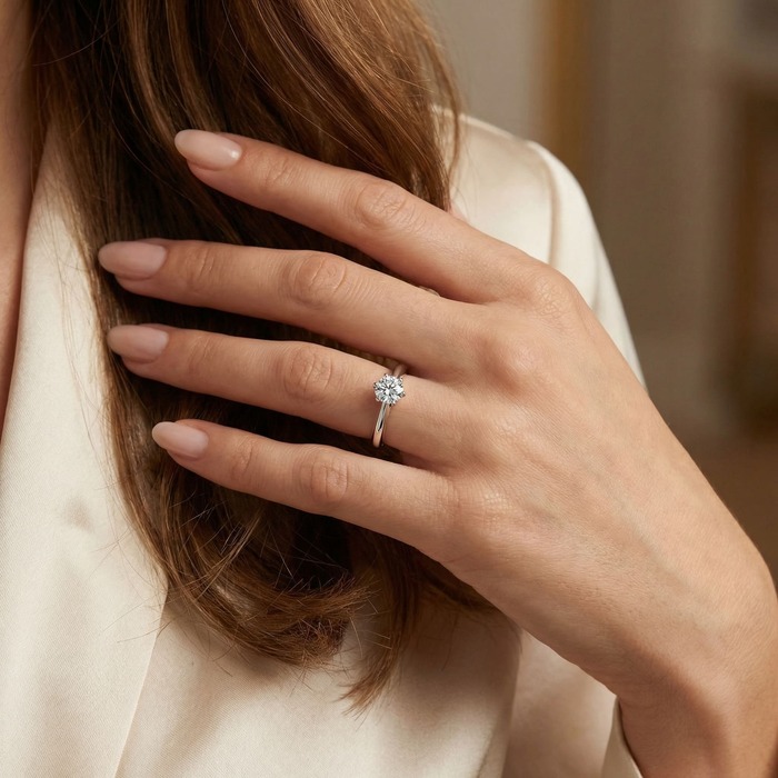 buy Engagement ring Classics Diamond White Gold 6 Claws Classic