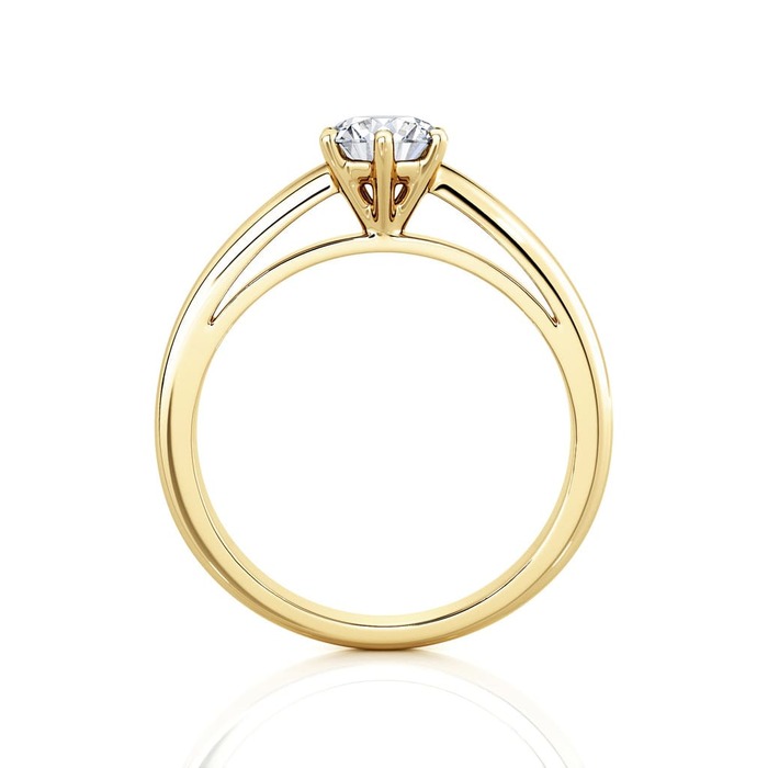 sell Engagement ring Classics Diamond Yellow Gold 6 Claws Classic