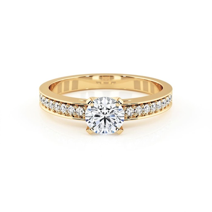 purchase Engagement ring Paved  Diamond Yellow Gold CRADLE (paved)