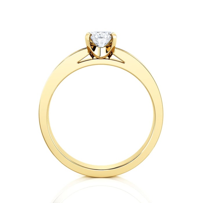 vente Solitaire  Classique avec pavage  Diamant Or Jaune BERCEAU Pavé