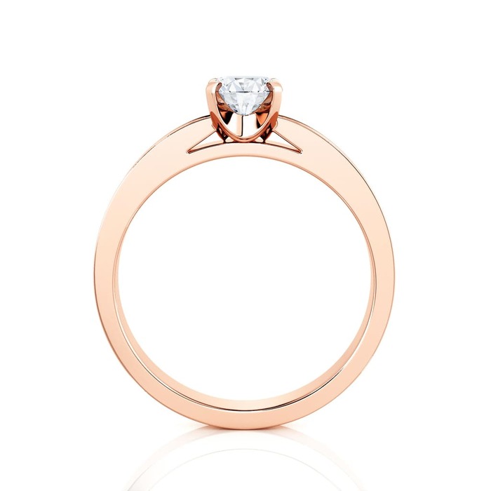 sell Engagement ring Paved  Diamond Pink Gold CRADLE (paved)