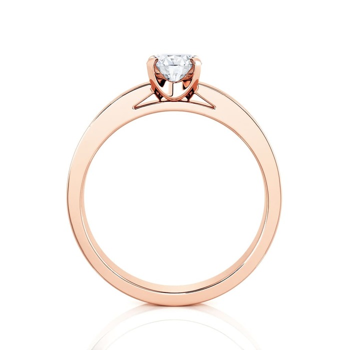 vente Solitaire  Classique  Diamant Or Rose BERCEAU