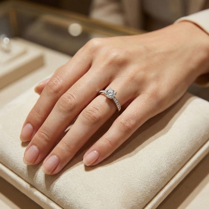 buy Engagement ring Paved  Diamond White Gold DEVA (paved)