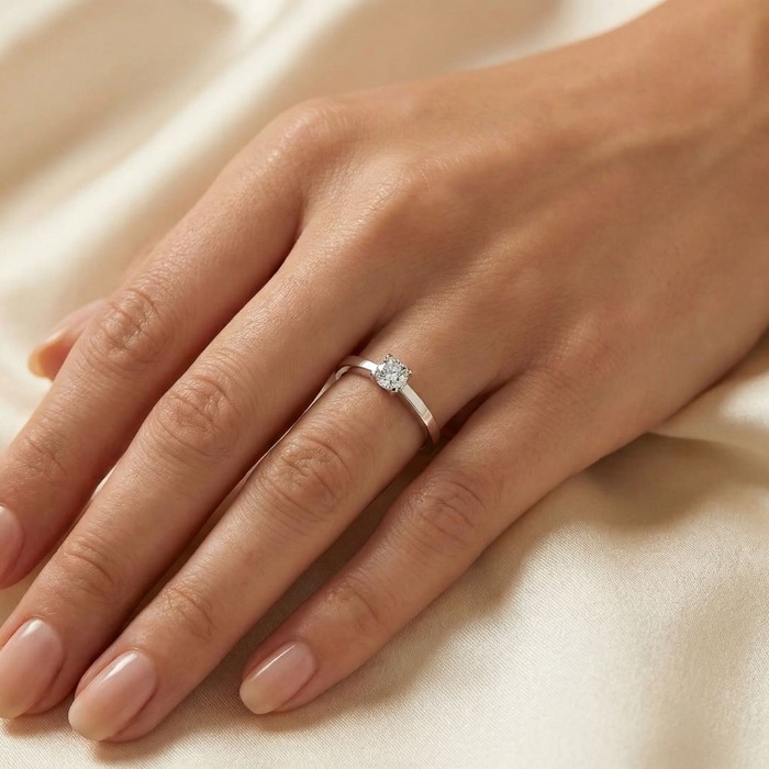 acheter Solitaire  Classique  Diamant Or Blanc DEVA