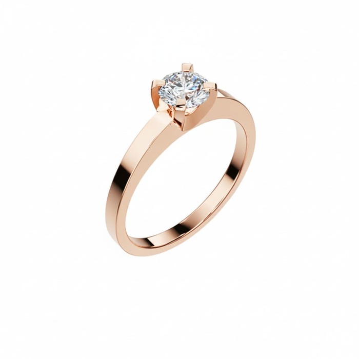 Solitaire Classique Diamant Or Rose DEVA