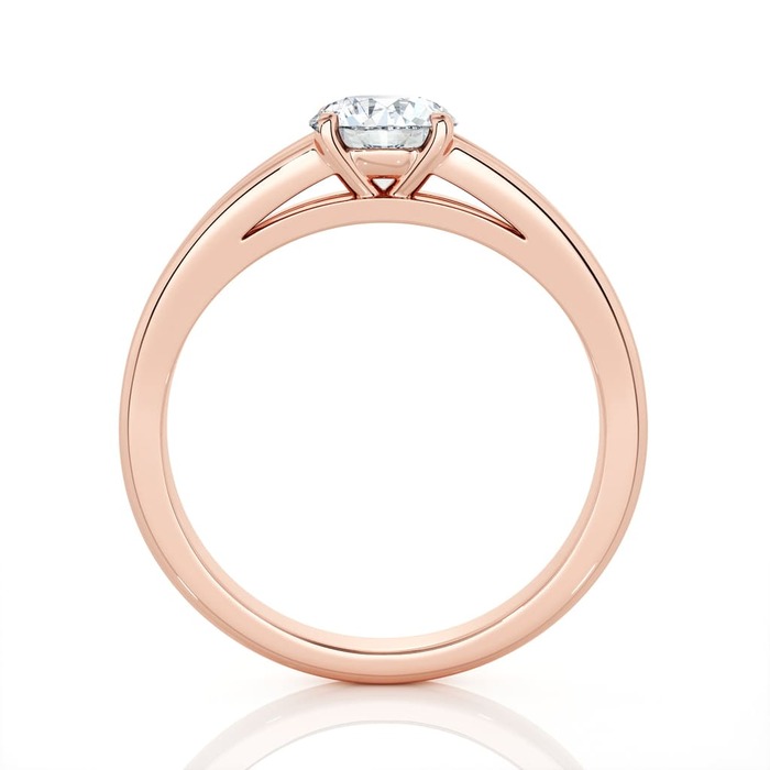 sell Engagement ring Classics Diamond Pink Gold Double Band