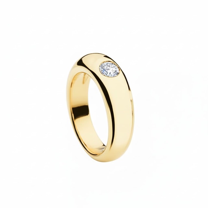Solitaire  Classique  Diamant Or Jaune JONC