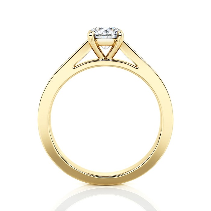sell Engagement ring Paved  Diamond Yellow Gold 4 Claws Karma (paved)