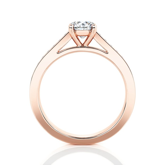 sell Engagement ring Paved  Diamond Pink Gold 4 Claws Karma (paved)