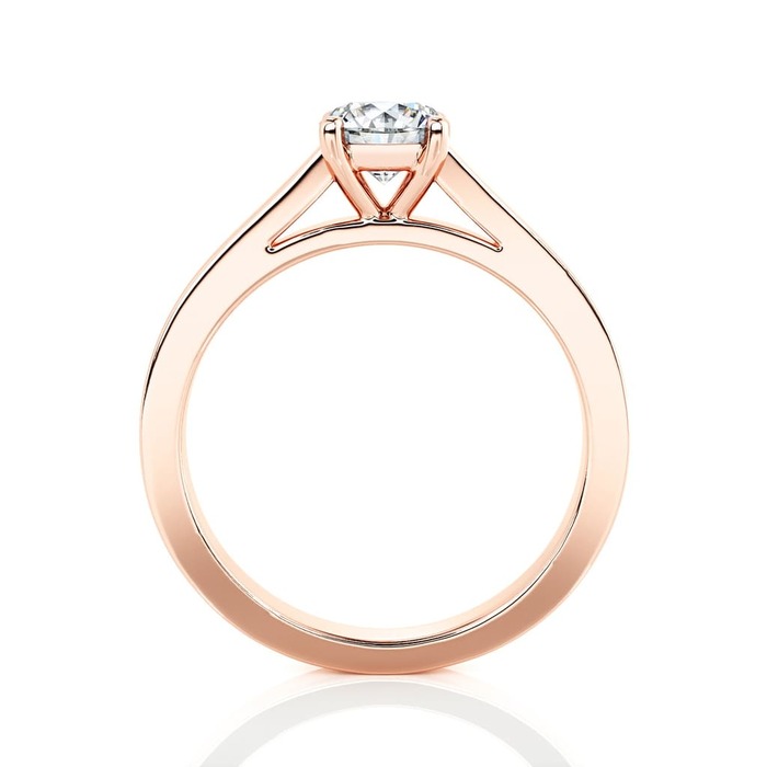 sell Engagement ring Classics Diamond Pink Gold 4 Claws Karma