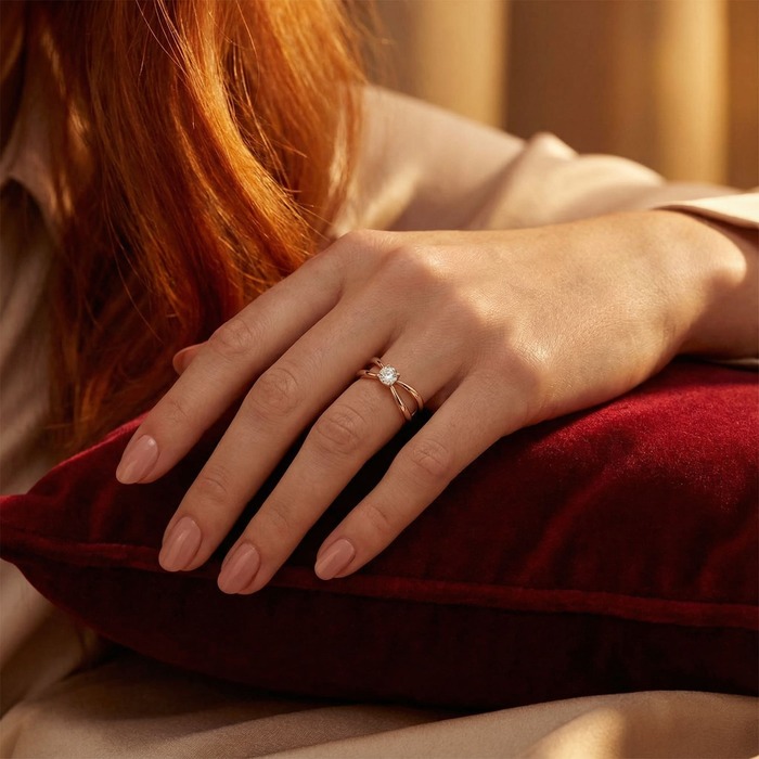 acheter Solitaire  Créateurs Diamant Or Rose LA VIE EN ROSE