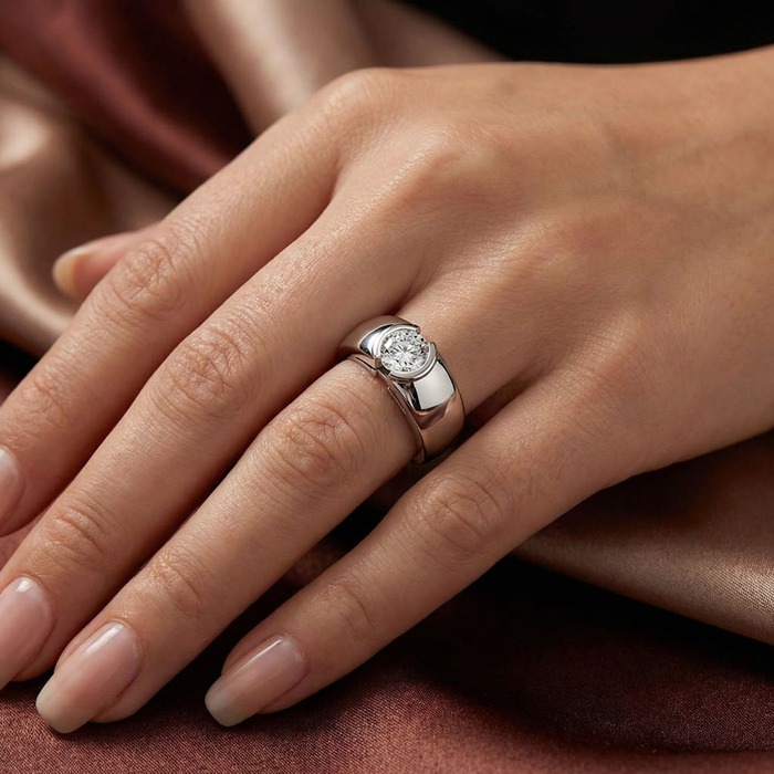 buy Engagement ring Classics Diamond White Gold LUNA