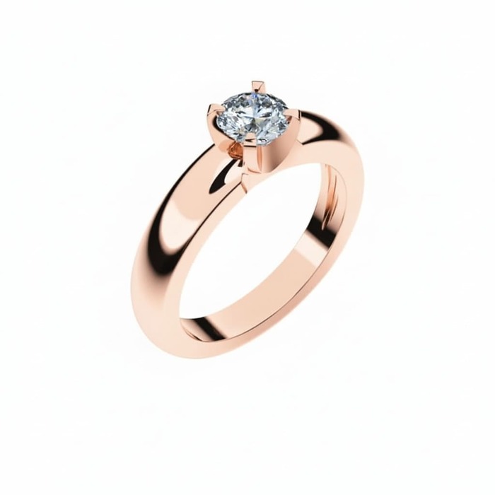 Solitaire Classique Diamant Or Rose NOSOLO
