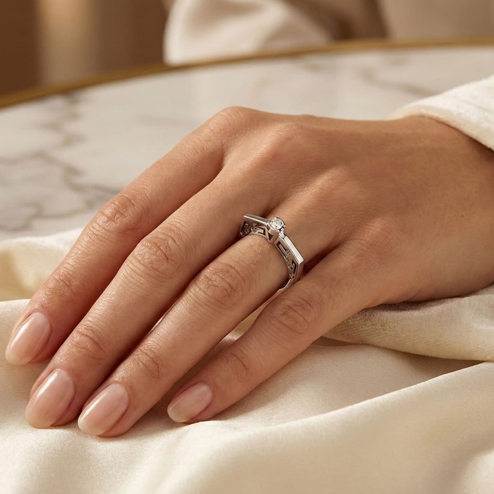 acheter Solitaire  Créateurs Diamant Or Blanc NOTES DE MUSIQUE