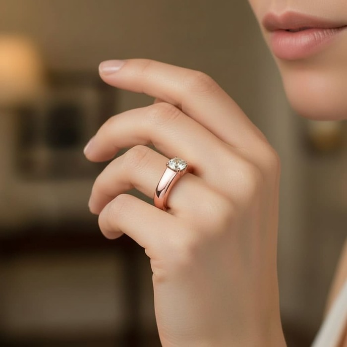 acheter Solitaire Classique Diamant Or Rose PARISOLO