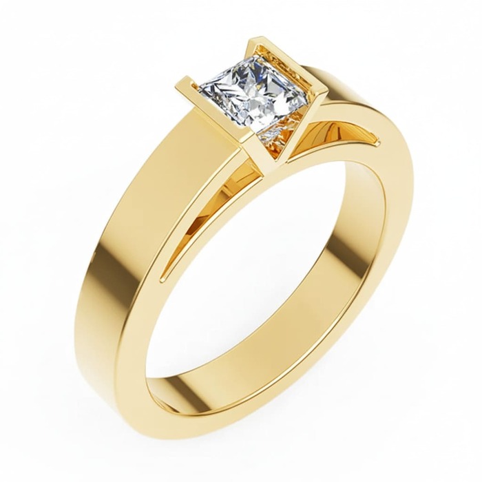 Engagement ring Classics Diamond Yellow Gold PRINCESS V