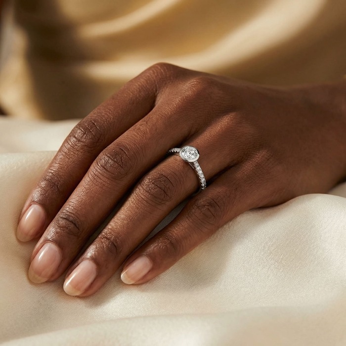 buy Engagement ring Paved Diamond White Gold diamond band ETERNITY