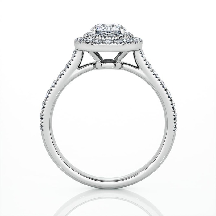 sell Ring Classics Diamond White Gold Double Halo Setting