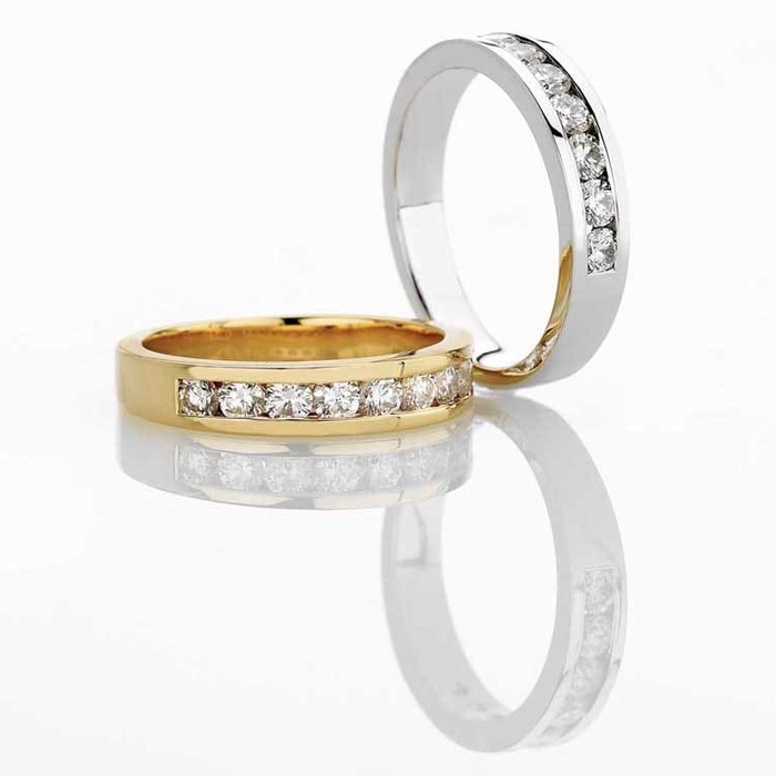 purchase Wedding Band Half set  Diamond White Gold NOCEA