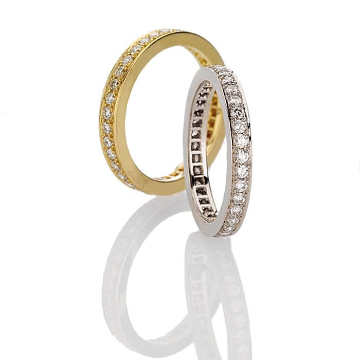 purchase Wedding Band Full set  Diamond White Gold RIBBON full set