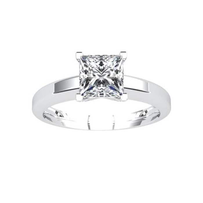 achat Bague  Classique  Diamant Or Blanc SOLITAIRE PRINCESSE ROYALE