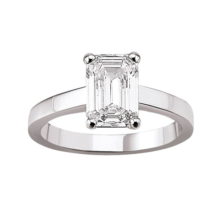 purchase Ring Classics Diamond White Gold EMERALD cut
