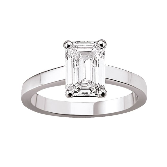 purchase Ring Classics Diamond Pink Gold EMERALD cut