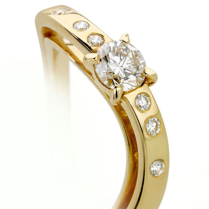 purchase Ring Designer jewellery Diamond Gold LIGHT GLANCE N°3