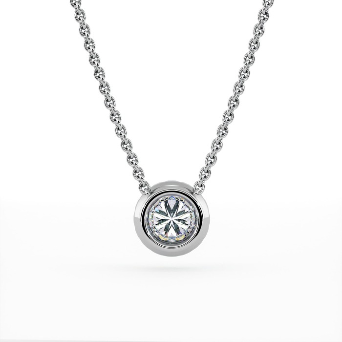 sell Pendant & Necklace Classics Diamond White Gold Paved Round Brilliants