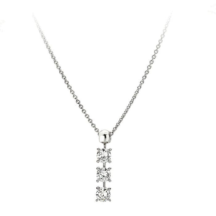 achat Pendentif Trilogie Diamant Or Blanc TRILOGIE 3