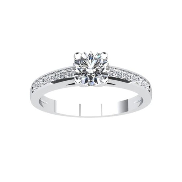 purchase Engagement ring Paved  Diamond White Gold SUNRISE (Paved)