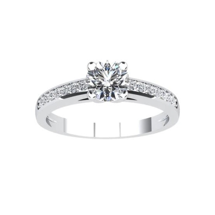 purchase Engagement ring Paved  Diamond Yellow Gold SUNRISE (Paved)