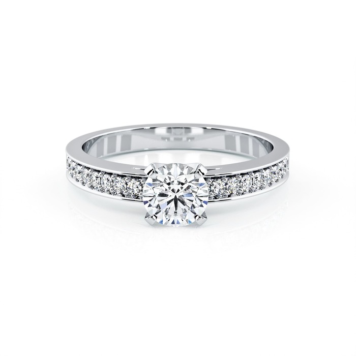 purchase Engagement ring Paved  Diamond White Gold CRADLE (paved)
