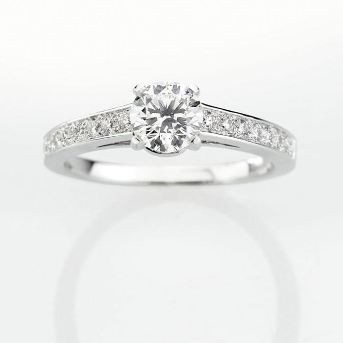 purchase Engagement ring Paved  Diamond White Gold PARIS Premium 2