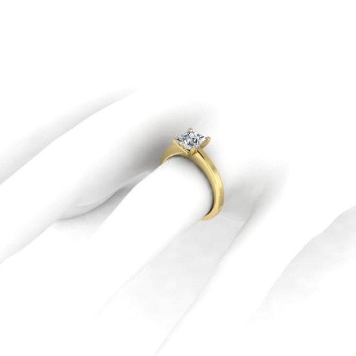 acheter Bague  Classique  Diamant Or Blanc SOLITAIRE PRINCESSE ROYALE