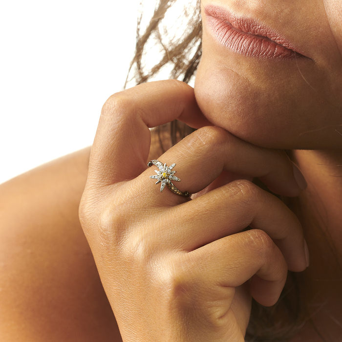buy Ring Designer jewellery Diamond Gold Terre d'Edelweiss