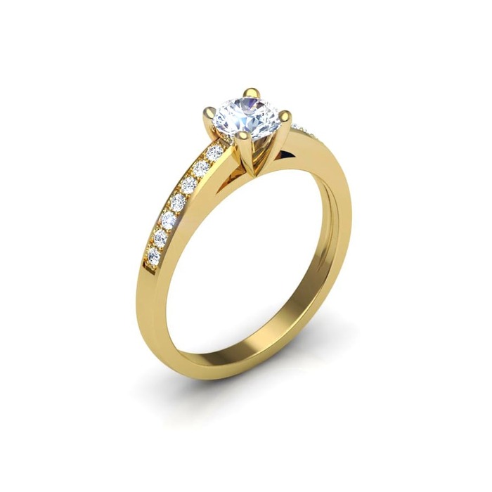 buy Engagement ring Paved  Diamond White Gold SUNRISE (Paved)