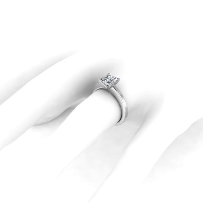 acheter Solitaire  Classique  Diamant Or Blanc Princesse Royale