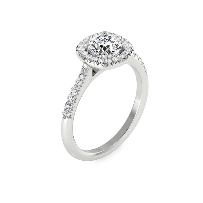 Ring Classics Diamond White Gold CUSHION