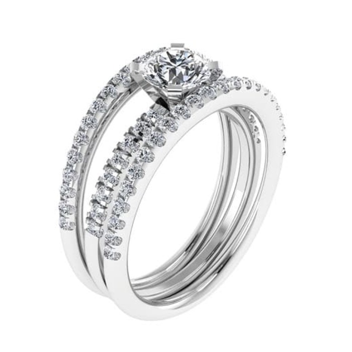 Bague  Classique  Diamant Or Blanc PASSION