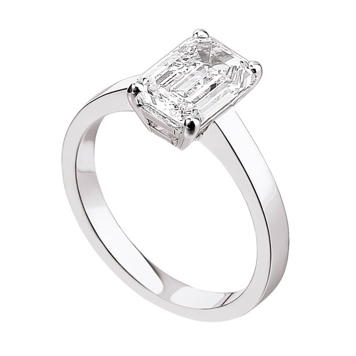 Ring Classics Diamond White Gold EMERALD cut