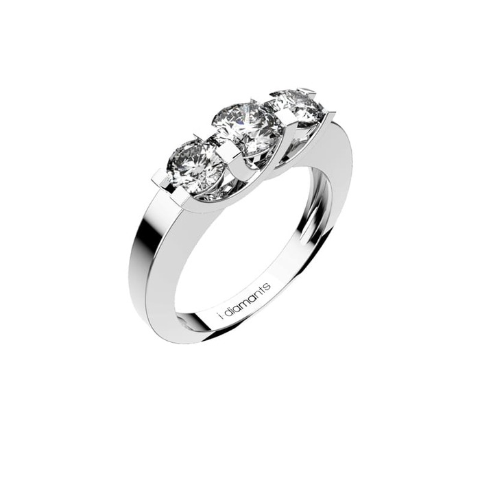 Ring Trilogy Diamond White Gold Waltzing with You