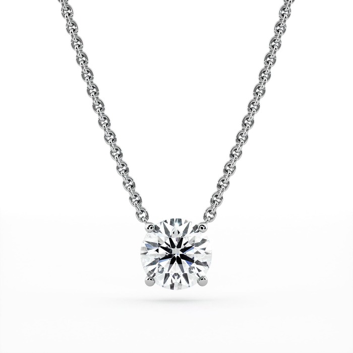 Pendant & Necklace Classics Diamond White Gold 4 CLAWS