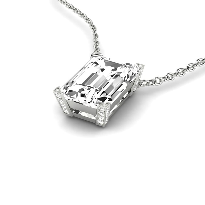 Pendant & Necklace Classics Diamond Gold EMERALD cut 