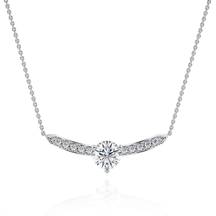 Pendant & Necklace Classics Diamond White Gold Barrette of diamonds