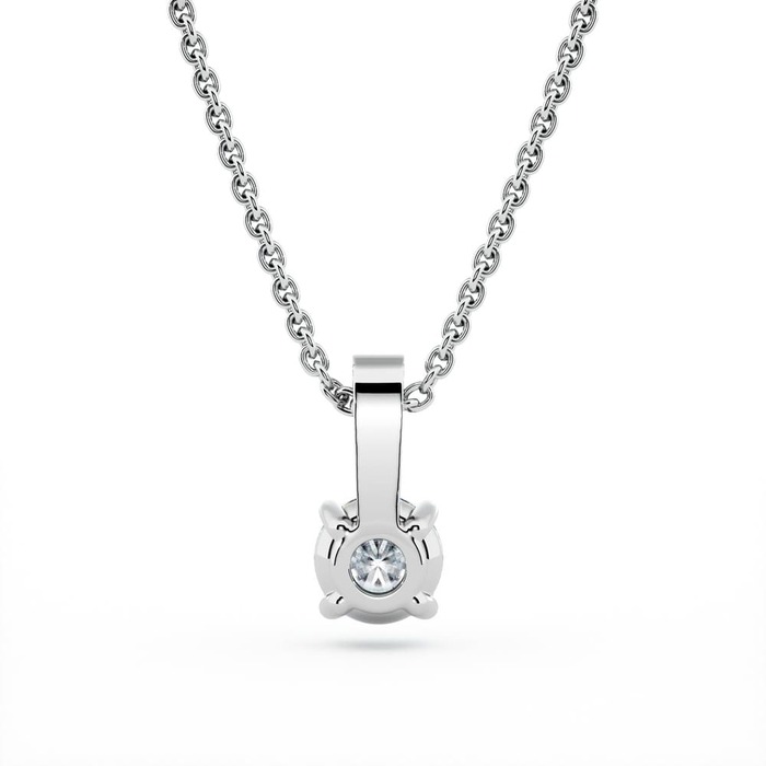 vente Pendentif Classique  Diamant Or Blanc Belière pavée de diamants