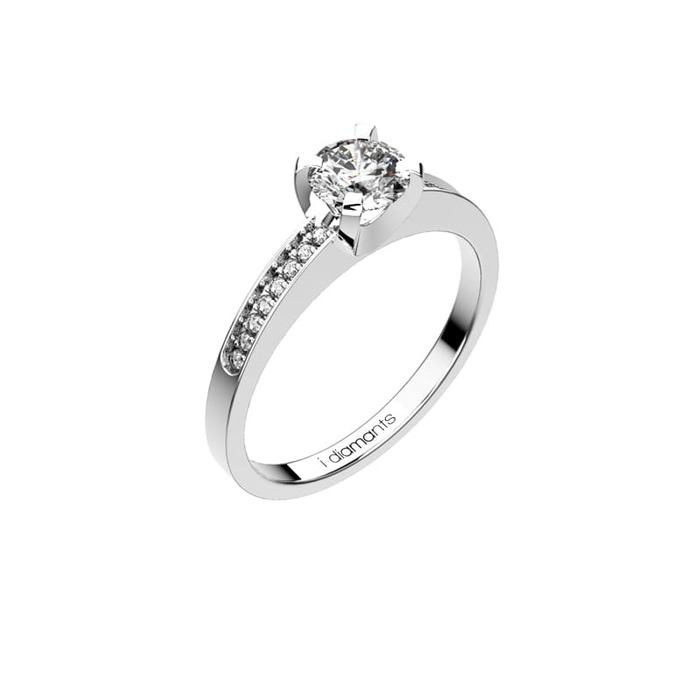 Engagement ring Paved  Diamond Gold DEVA (paved)