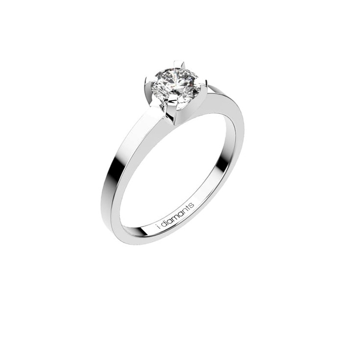 Solitaire  Classique  Diamant Or Blanc DEVA